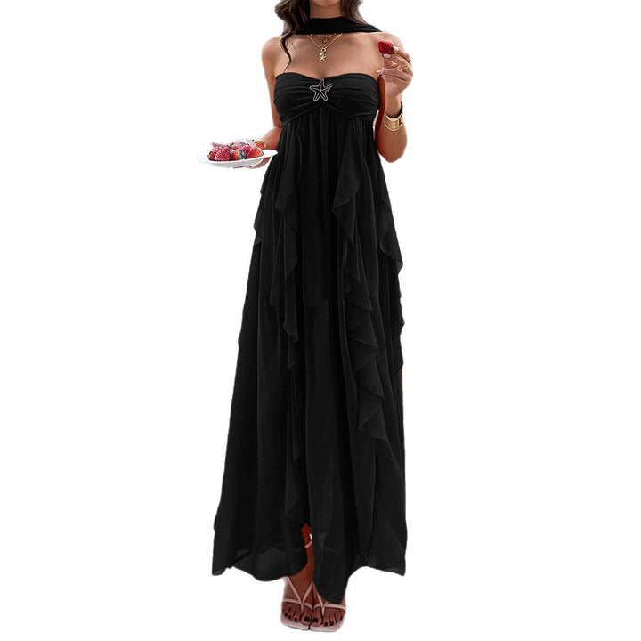Damen Maxikleid mit schwingendem Rüschendesign und elegantem Bustier Echo Archiv