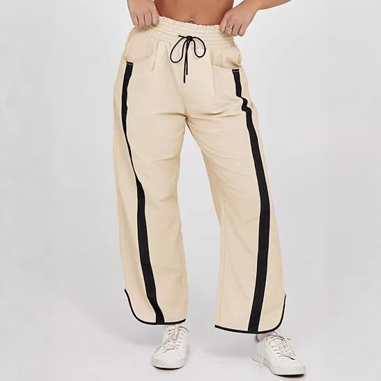 Damen lockere Sporthose mit elastischem Bund und Kontraststreifen Echo Archiv