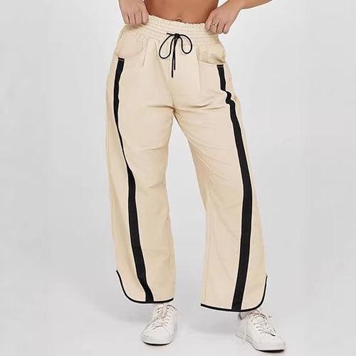 Damen lockere Sporthose mit elastischem Bund und Kontraststreifen Echo Archiv