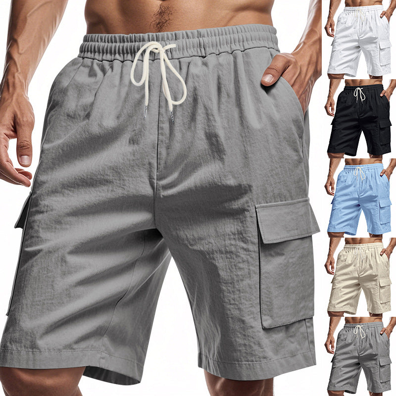 Herren lässige Cargo-Shorts mit elastischem Bund und praktischen Seitentaschen Echoarchiv