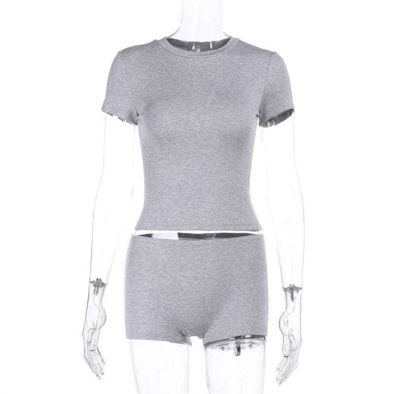 Damen Set aus figurbetontem T-Shirt und Shorts Echo Archiv
