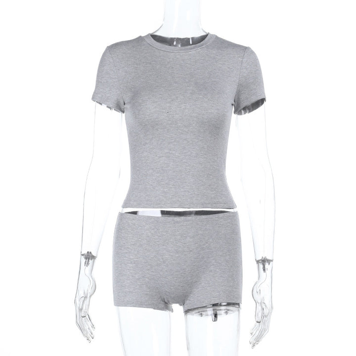 Damen Set aus figurbetontem T-Shirt und Shorts Echo Archiv