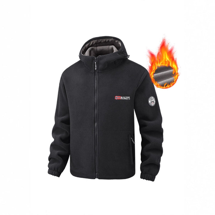 Herren Thermo-Fleece-Set mit Kapuzenjacke, Sherpa-gefüttert und elastischer Jogginghose – Marzano
