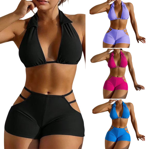 Damen Sportlicher Bikinis mit hoher Taille Echo Archiv