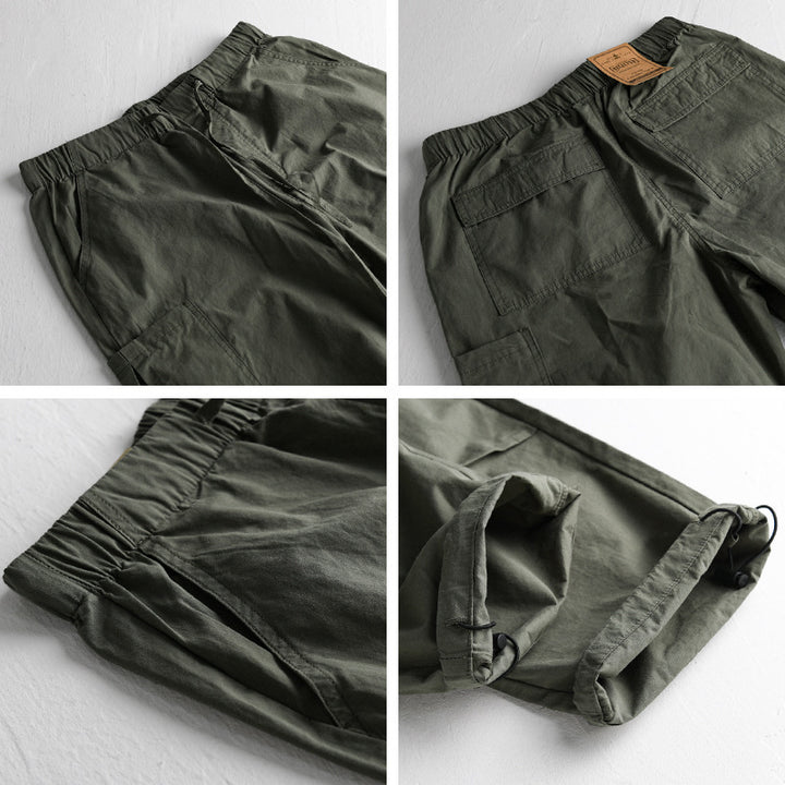 Herren Cargohose mit elastischem Bund, Kordelzug und aufgesetzten Beintaschen Echoarchiv