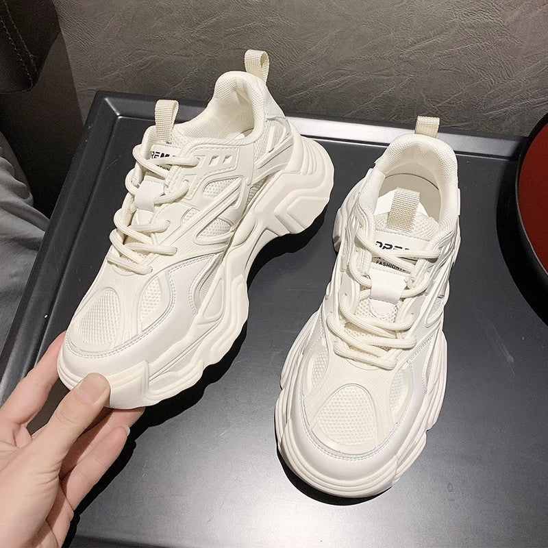 Unisex auffällige Chunky-Sneaker mit atmungsaktivem Mesh-Obermaterial, gepolsterter Fersenkammer und profiliertem Plateau-Absatz – Norré