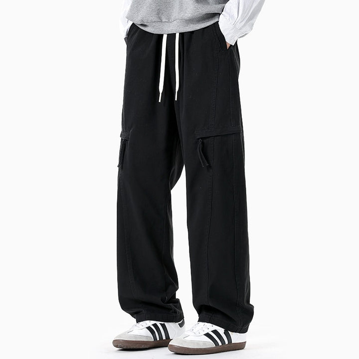 Herren Weite Cargo-Jogginghose im Baggy‑Schnitt mit Kordelbund & Mehrfachtaschen Echoarchiv