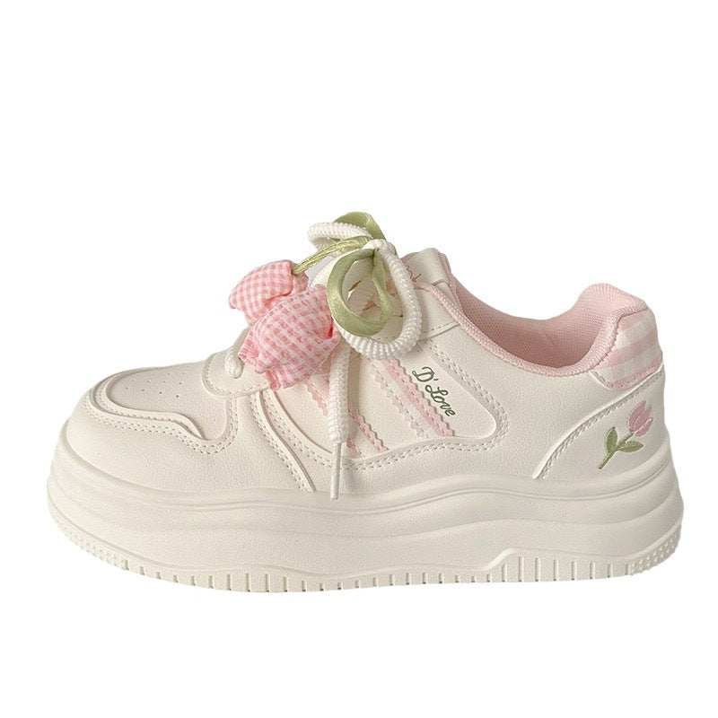 Damen Modische Sneakers mit verspielten Karomuster und komfortablen Schnürdetails Echo Archiv