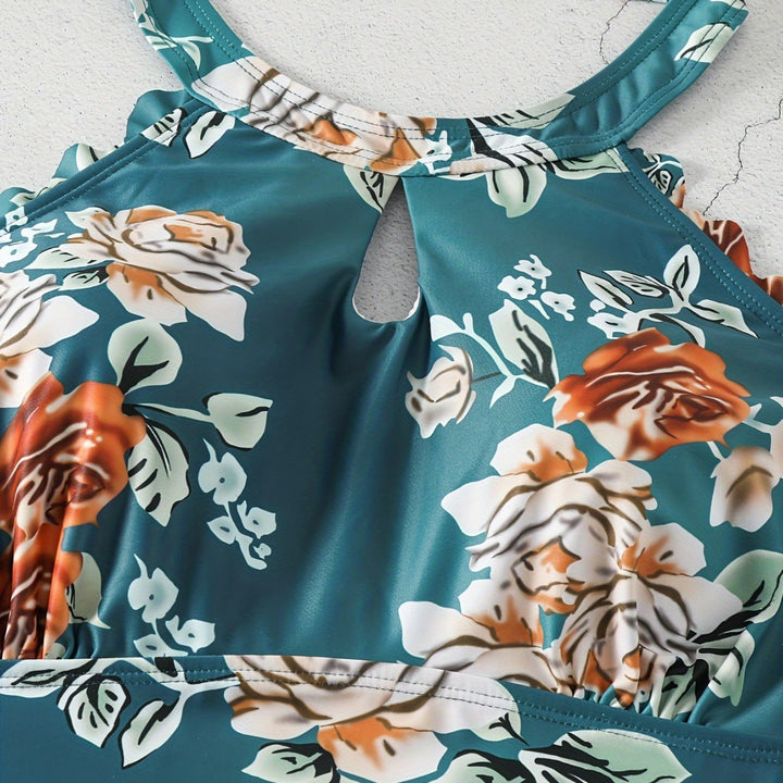 Damen Einteiliger Badeanzug mit elegantem Schnitt und floralem Design Echo Archiv