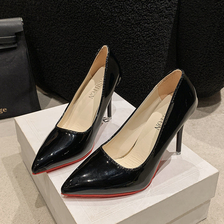Damen Elegante High Heels mit spitz zulaufender Vorderkappe und transparentem Absatz Echoarchiv