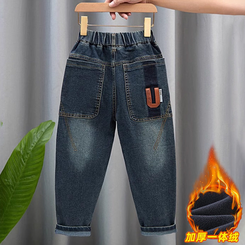 Damen modische Denim-Hose mit elastischem Bund und praktischen Taschen Echo Archiv