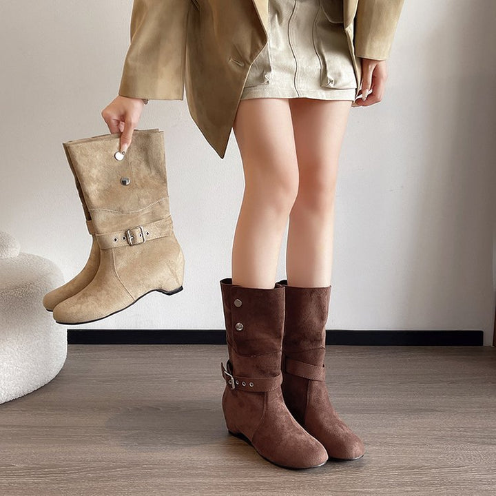 Damen Elegante Stiefeletten mit modischer Schnalle Echo Archiv