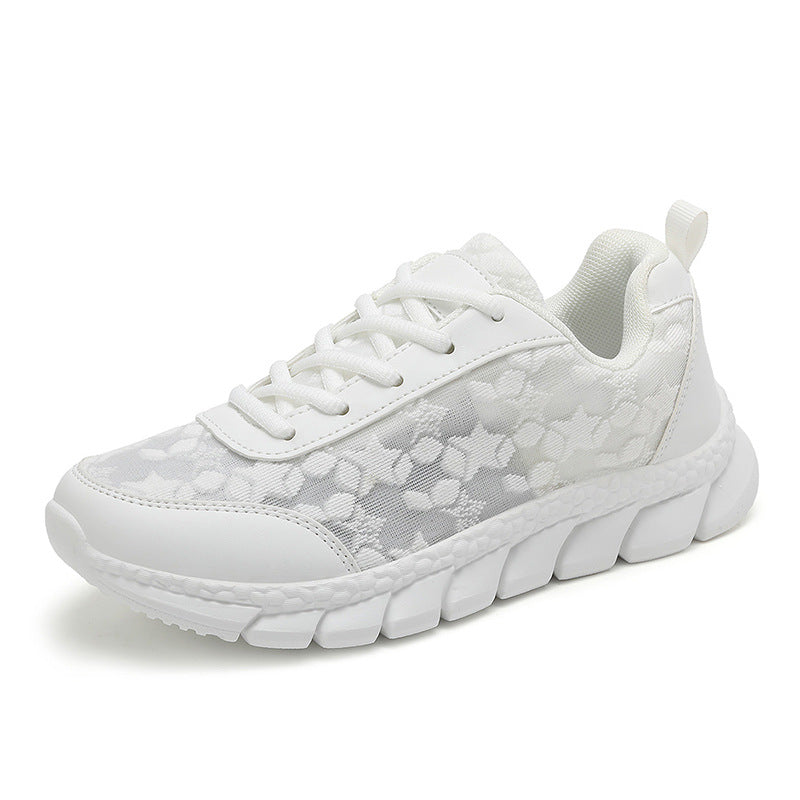 Damen nan Netz-Sneaker mit floralem Durchbruchmuster, flexibler Segmentsohle und gepolstertem Fersenkragen Echo Archiv