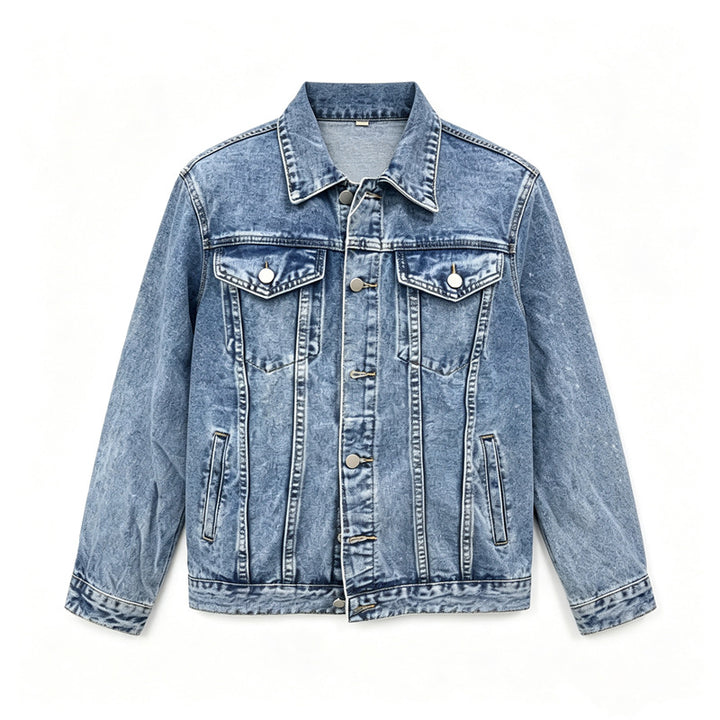 Herren Klassische Denimjacke mit modernen Akzenten Echoarchiv