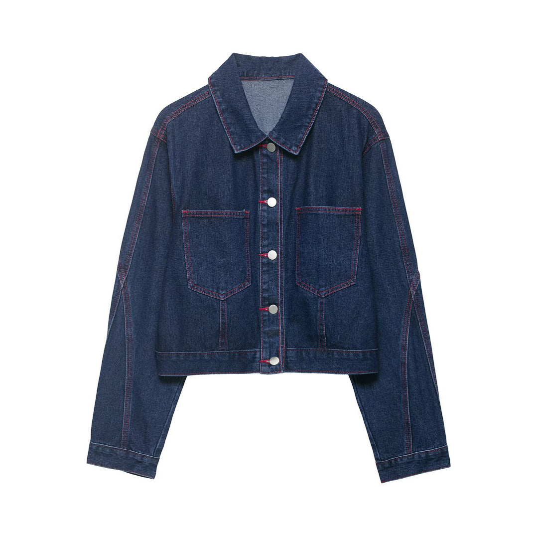 Damen Weite High‑Waist-Jeans mit mittlerer Leibhöhe, geradem Bein und kontrastfarbigen Ziernähten Echo Archiv