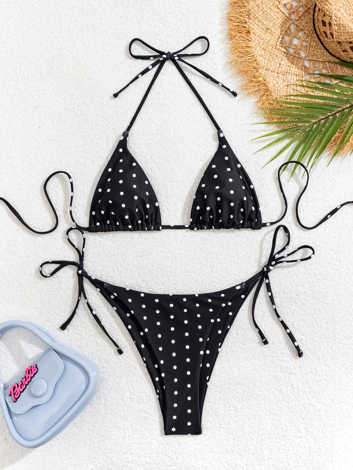 Damen Triangel-Bikini mit modischem Bindeband und strapazierfähigem Stoff Echo Archiv