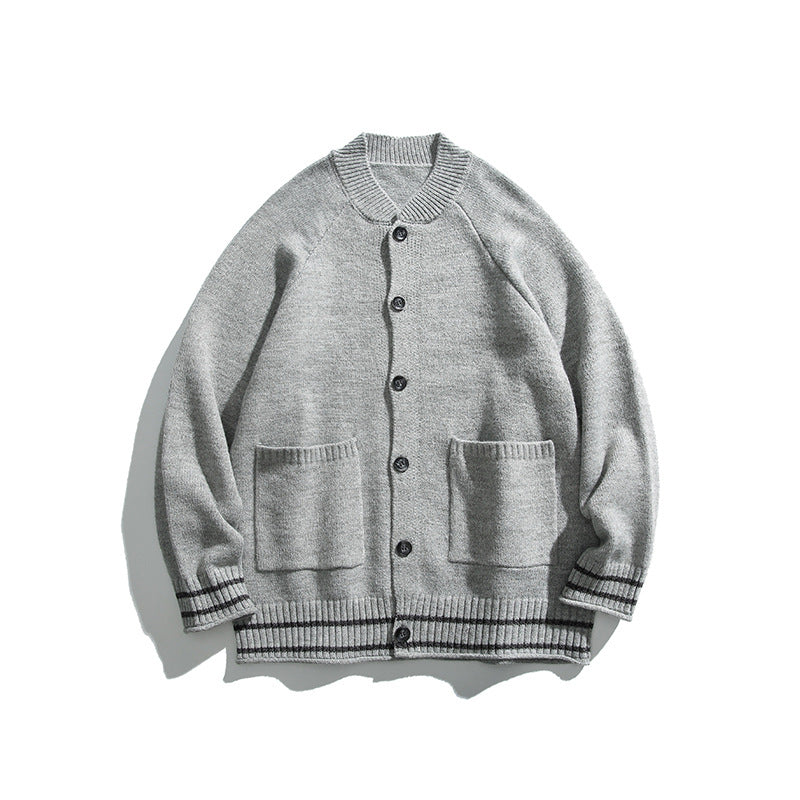 Unisex Boxy-Cardigan aus Feinstrick mit Raglanärmeln und aufgesetzten Taschen Echo Archiv