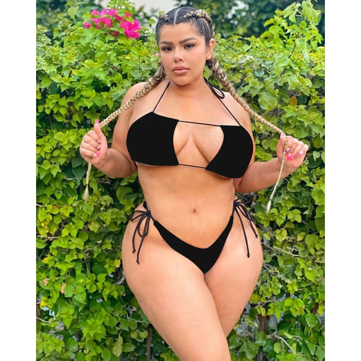 Damen Triangel-Bikini mit verstellbaren Bändern und sexy Schnittdetails Echo Archiv