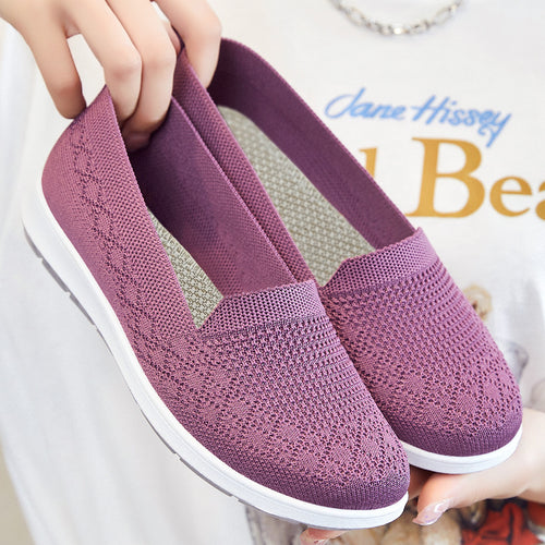 Damen nan leichter gestrickter Slip-On Komfort-Walking-Sneaker mit atmungsaktivem 3D-Strickoberteil und flexibler Leichtlaufsohle Echo Archiv