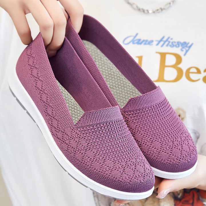 Damen nan nahtloser Strick-Slipper mit elastischem Einstieg und dämpfender EVA-Laufsohle Echo Archiv