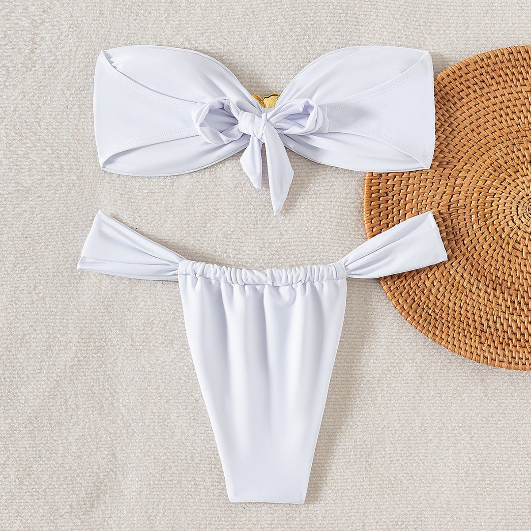 Damen Bandeau-Bikini mit eleganter Goldschließe Echo Archiv