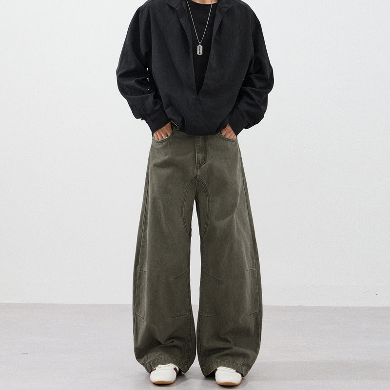 Herren Ultraweite Baggy-Hose mit markanter Schrittpasse und verstärkten Kniepanelen Echo Archiv