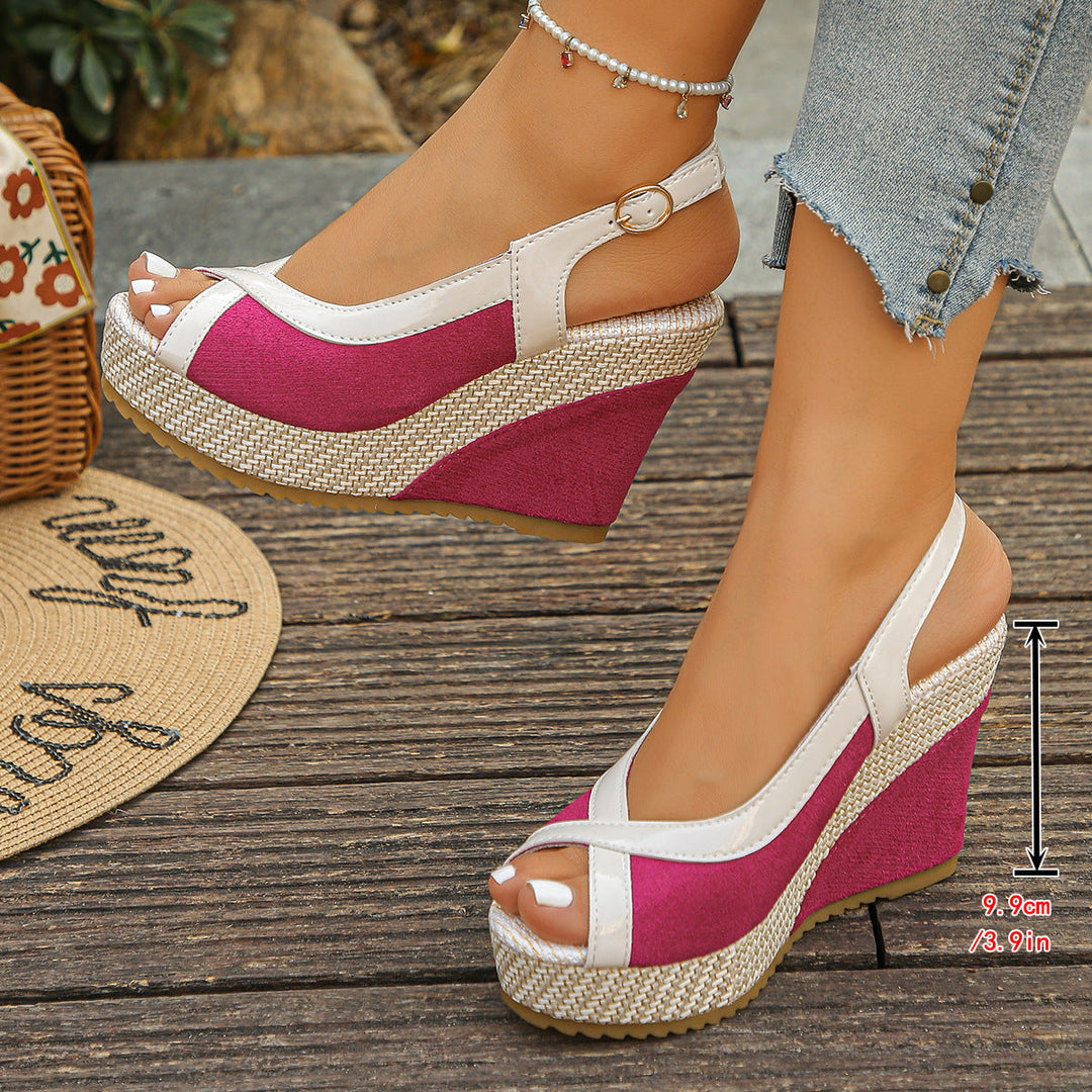 Damen Wedge-Sandalen mit elegantem Riemchen-Design und rutschfester Sohle Echoarchiv