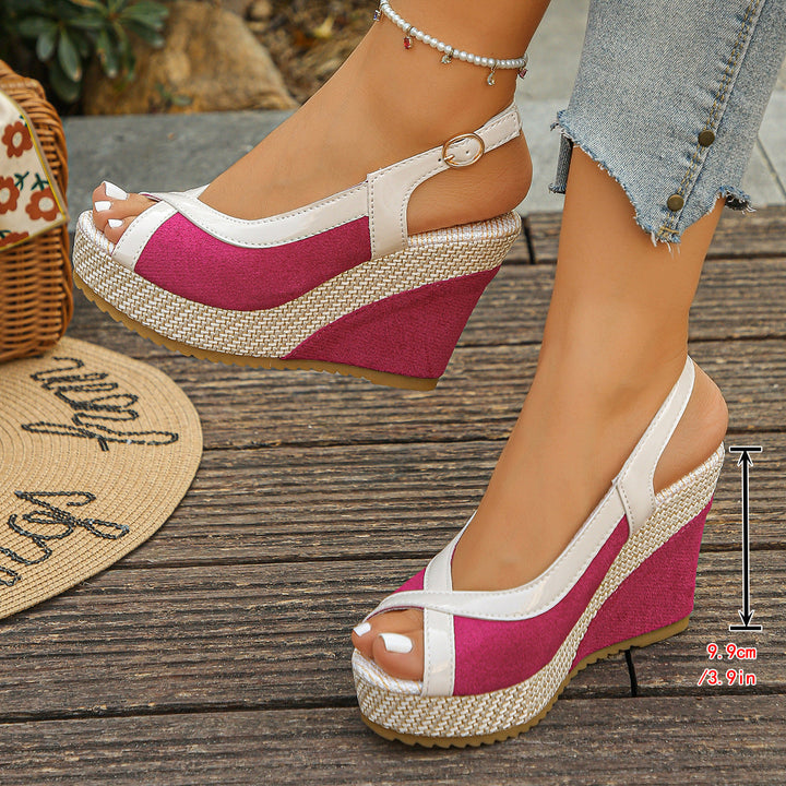 Damen Wedge-Sandalen mit elegantem Riemchen-Design und rutschfester Sohle Echoarchiv