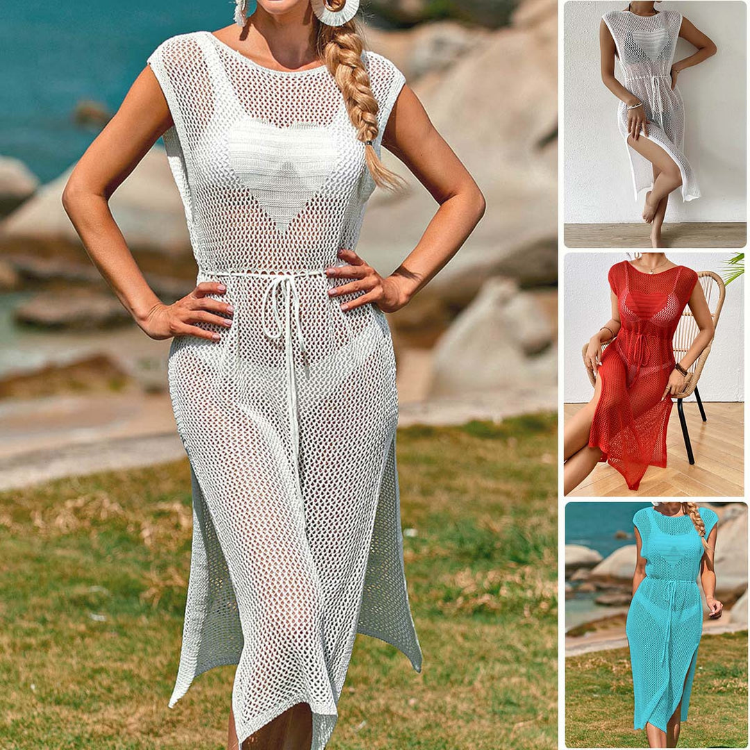 Damen Häkel-Strandkleid mit elegantem Schlitzdesign Echo Archiv