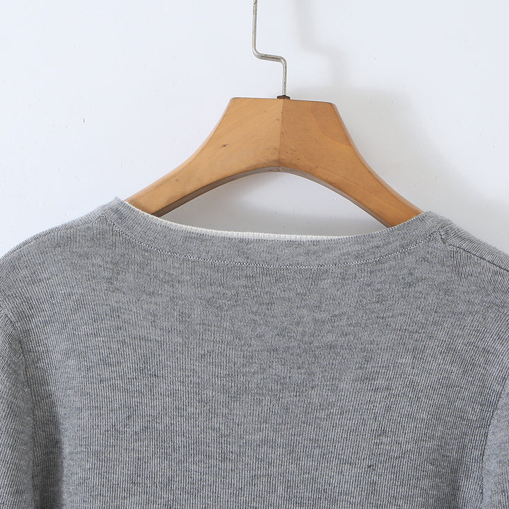 Damen Feinstrick-Bolero mit eingearbeitetem Hemd-Panel und Knopfdetails Echoarchiv