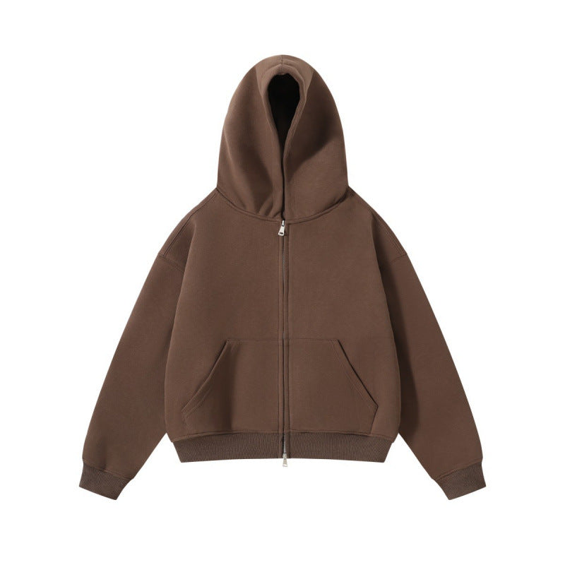 Unisex Oversize Kapuzenjacke mit durchgehendem Reißverschluss und Kängurutaschen aus Baumwoll-Fleece Echo Archiv