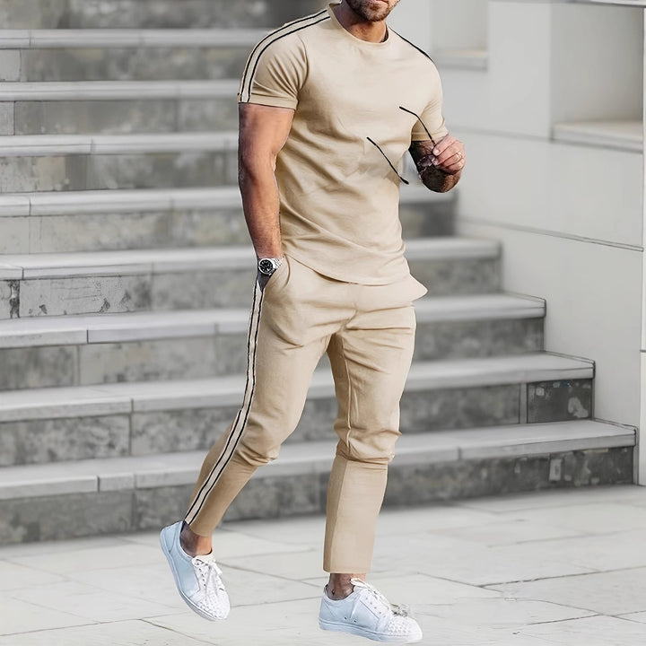 Herren Sportliches Trikot und Jogginghose-Set mit seitlichen Details Echoarchiv