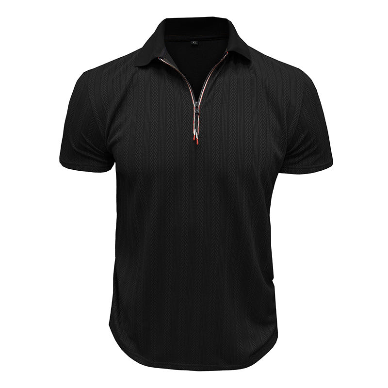 Herren Kurzarm Poloshirt mit hohem Kragen Echoarchiv