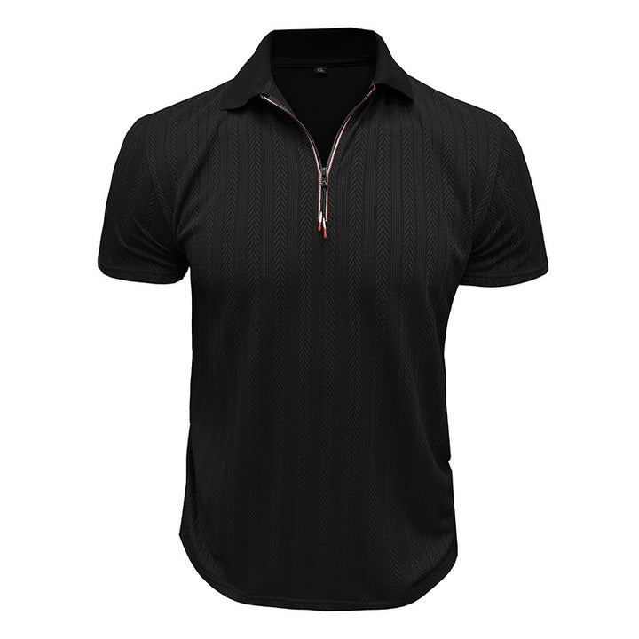 Herren Kurzarm Poloshirt mit hohem Kragen Echoarchiv