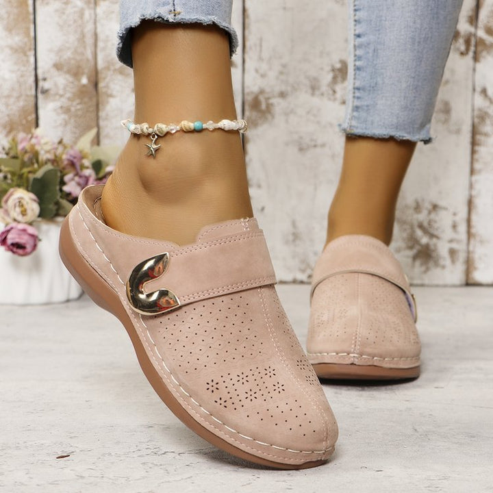 Damen Perforierte Komfort-Clogs mit Orthopädischer Einlegesohle Echo Archiv