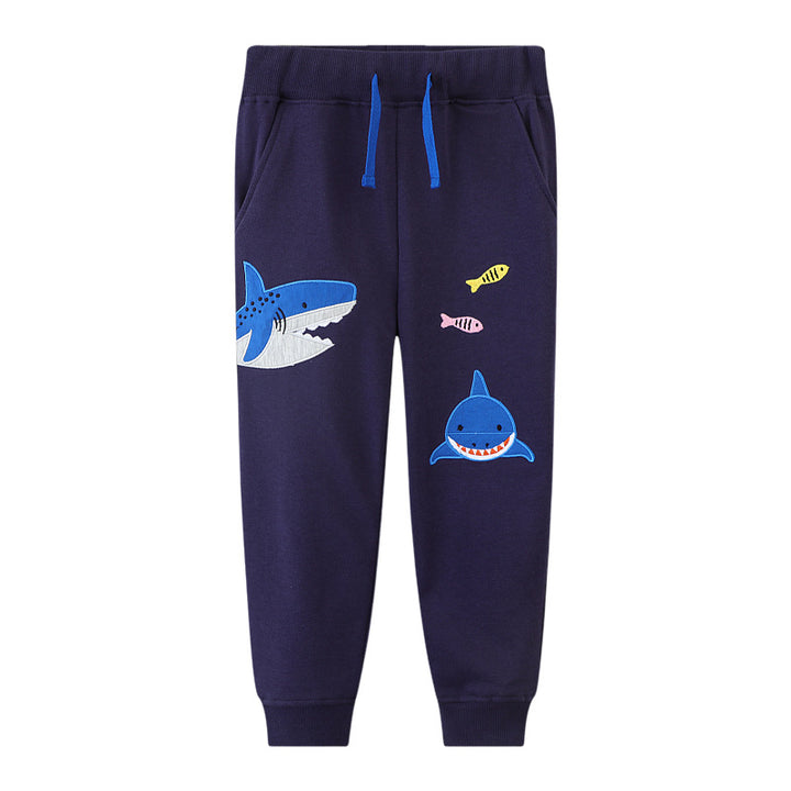 Jungen Sweatpants mit niedlichem Haifischmotiv Echo Archiv