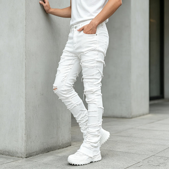 Herren Zerrissene Skinny Jeans Echoarchiv