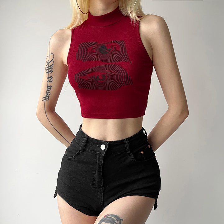 Damen Sportliches Crop-Top Echo Archiv