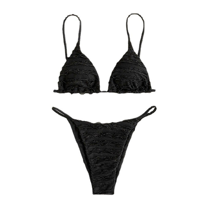 Damen Triangel-Bikini mit strukturiertem Rüschendesign Echo Archiv