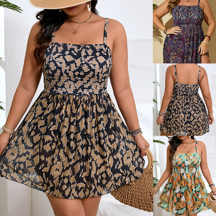 Damen Leichtes Sommerkleid mit Smock-Oberteil und schmeichelndem A-Linien-Schnitt Echo Archiv