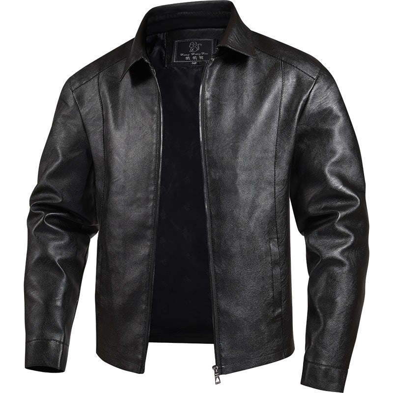 Herren Moderne Lederjacke Echo Archiv