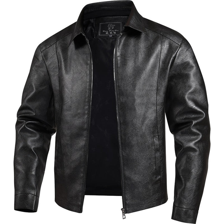 Herren Moderne Lederjacke Echo Archiv