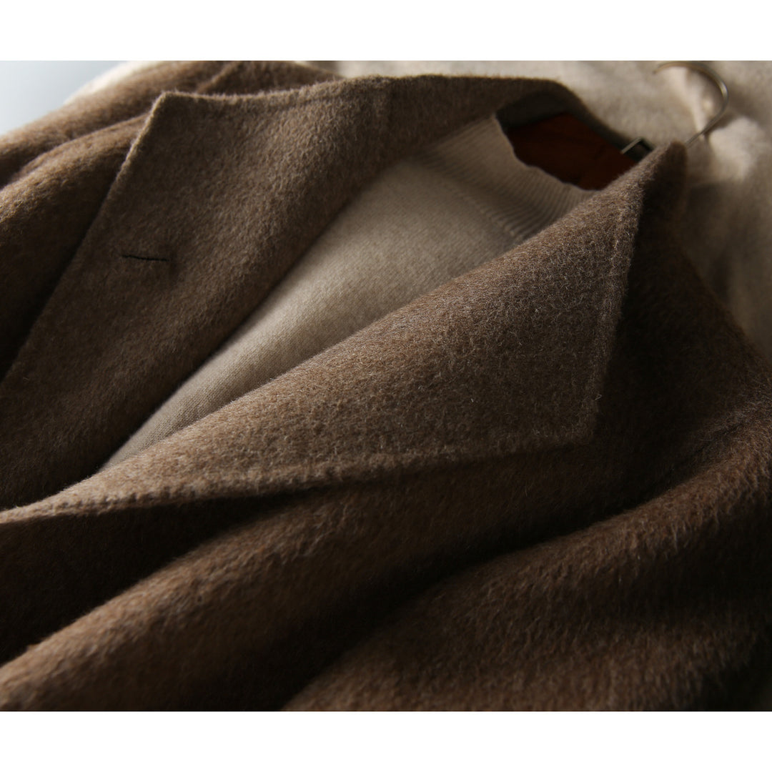 Damen Eleganter Wollmantel mit Stehkragen Echoarchiv
