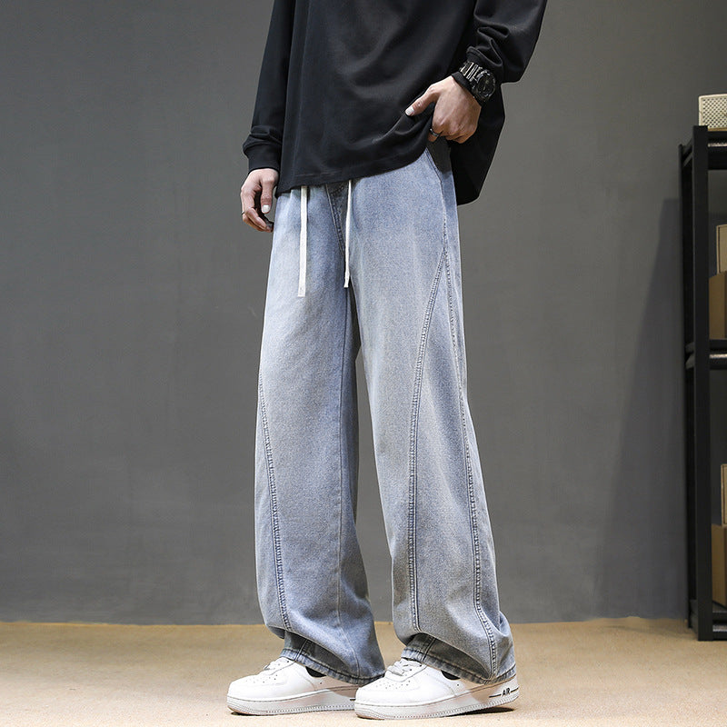 Herren Weitgeschnittene Jeanshose mit elastischem Bund und modernem Design Echoarchiv