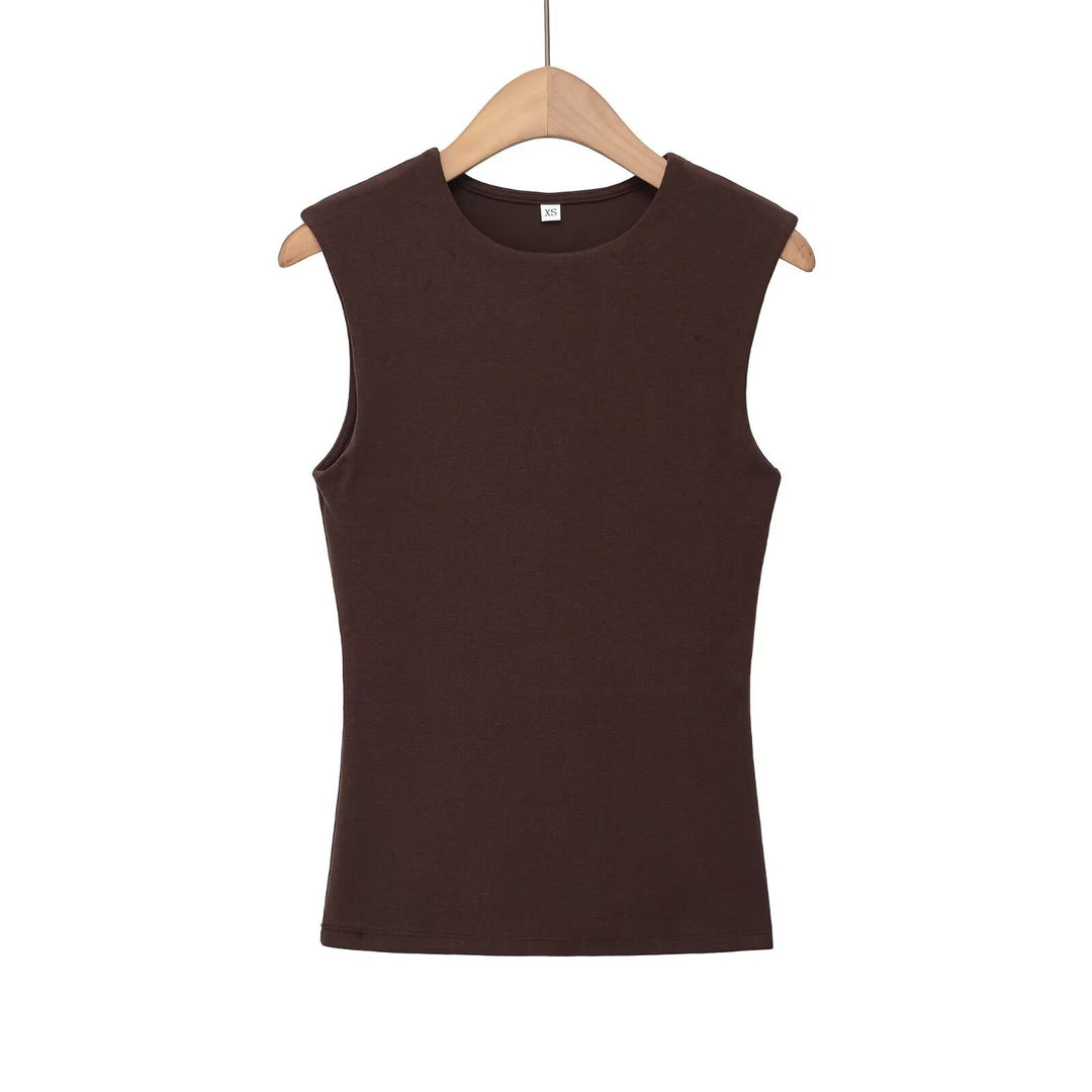 Damen ärmelloses Oberteil mit strukturiertem Look und hochwertiger Baumwolle Echo Archiv