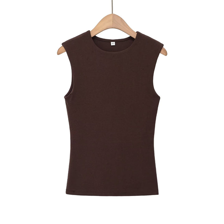 Damen ärmelloses Oberteil mit strukturiertem Look und hochwertiger Baumwolle Echo Archiv