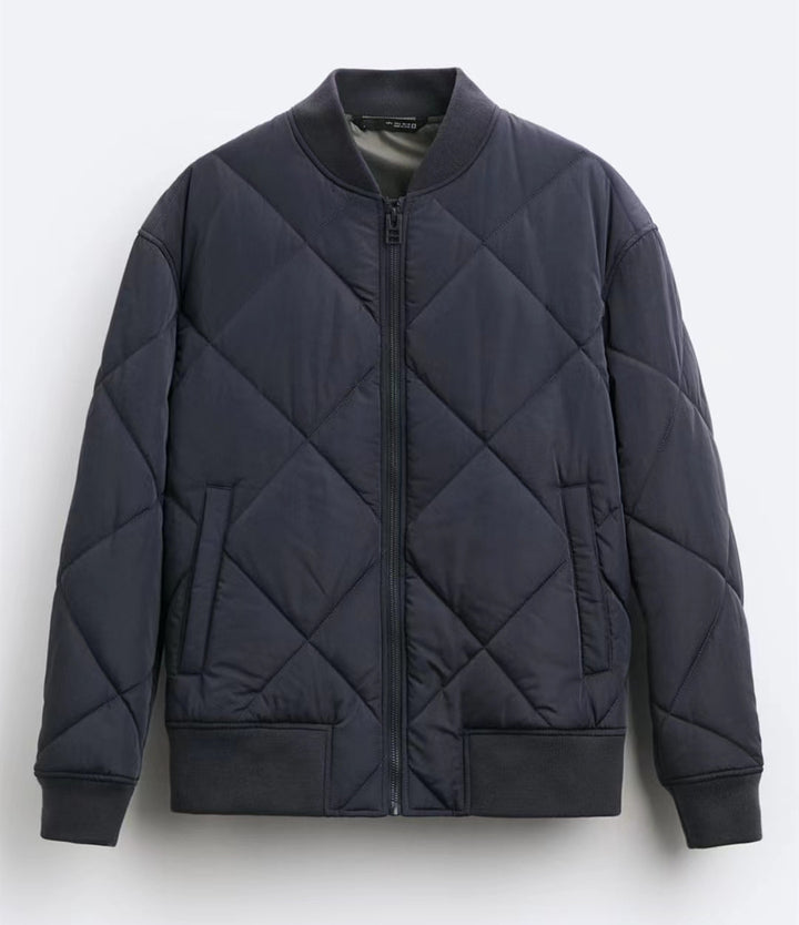 Herren gesteppte Freizeitjacke mit sportlichem Schnitt und seitlichen Taschen Hedi-Mode