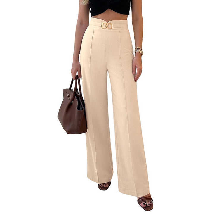 Damen Elegante Hochtaillierte Palazzo-Hose Echo Archiv