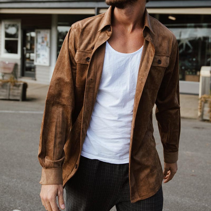 Herren elegante Kurzjacke im lässigen Stil mit zwei Brusttaschen Echoarchiv