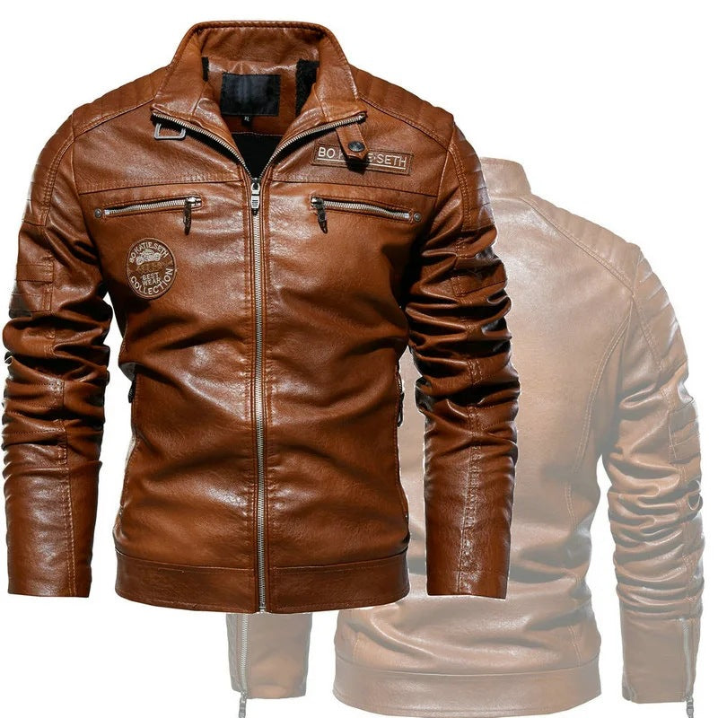 Herren Modische Bikerjacke aus Leder Echo Archiv